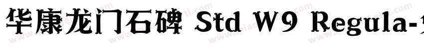 华康龙门石碑 Std W9 Regula字体转换